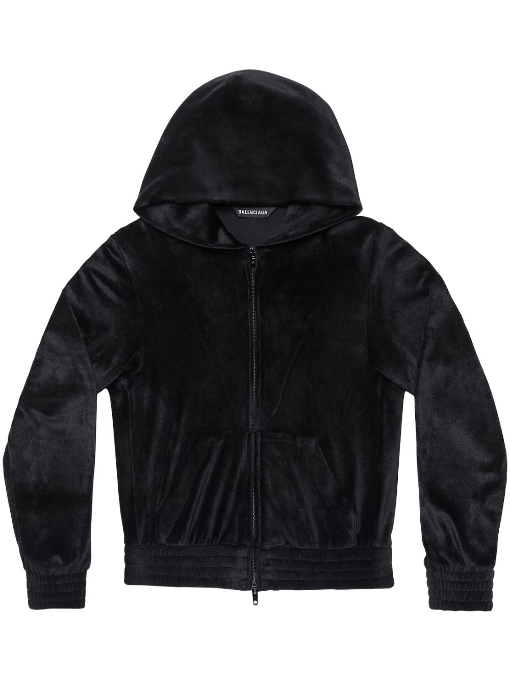 Balenciaga Balenciaga Crystal embellished velvet zip-up hoodie