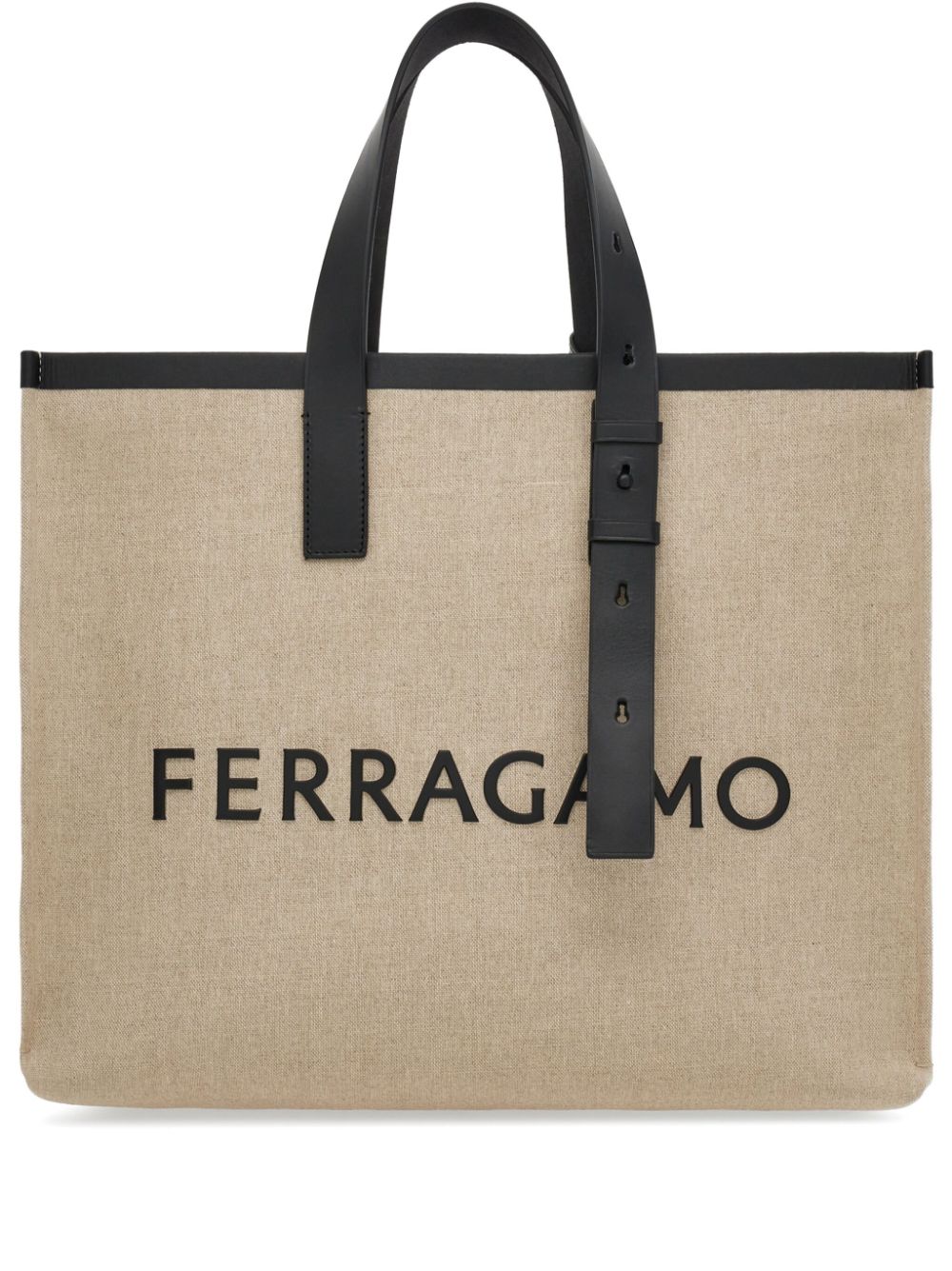 Ferragamo Ferragamo logo-embossed leather tote bag
