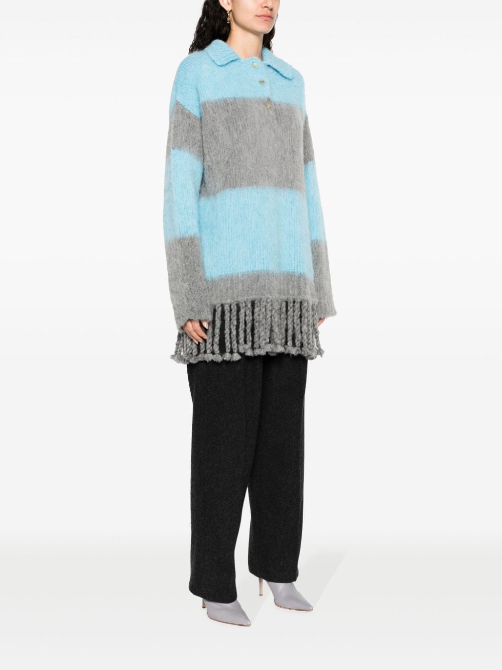 Etro Etro Fringed-edge sweater minidress