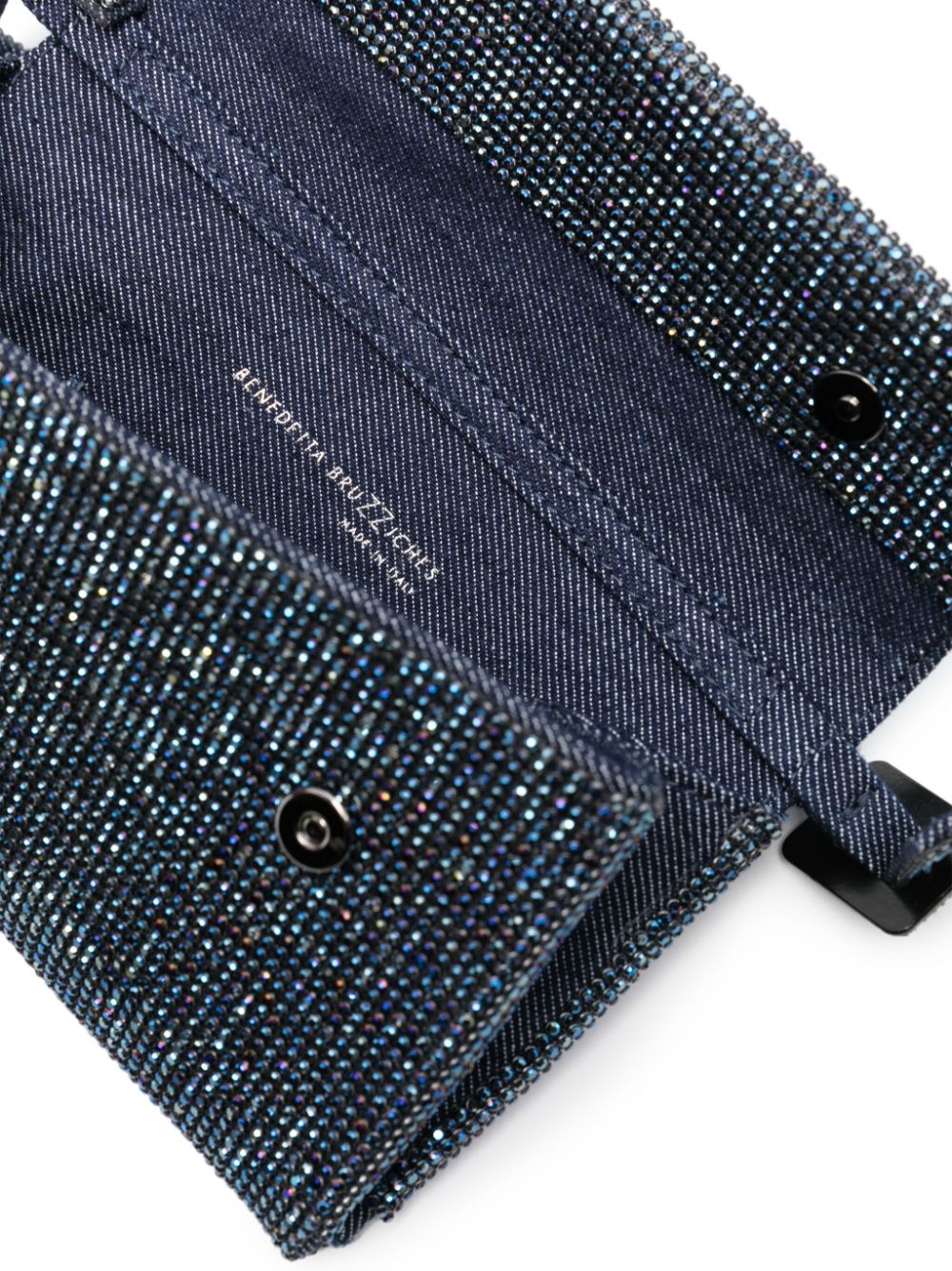 Benedetta Bruzziches Benedetta Bruzziches Vitty La Mignon rhinestone-embellished denim bag