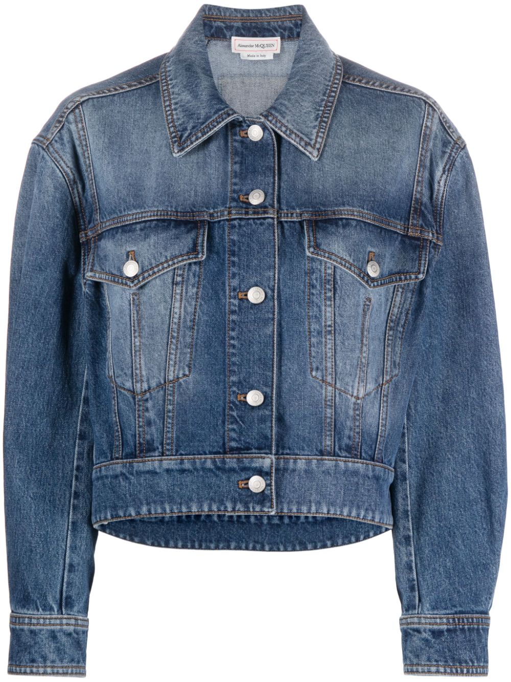 Alexander Mcqueen Alexander McQueen Cropped denim jacket