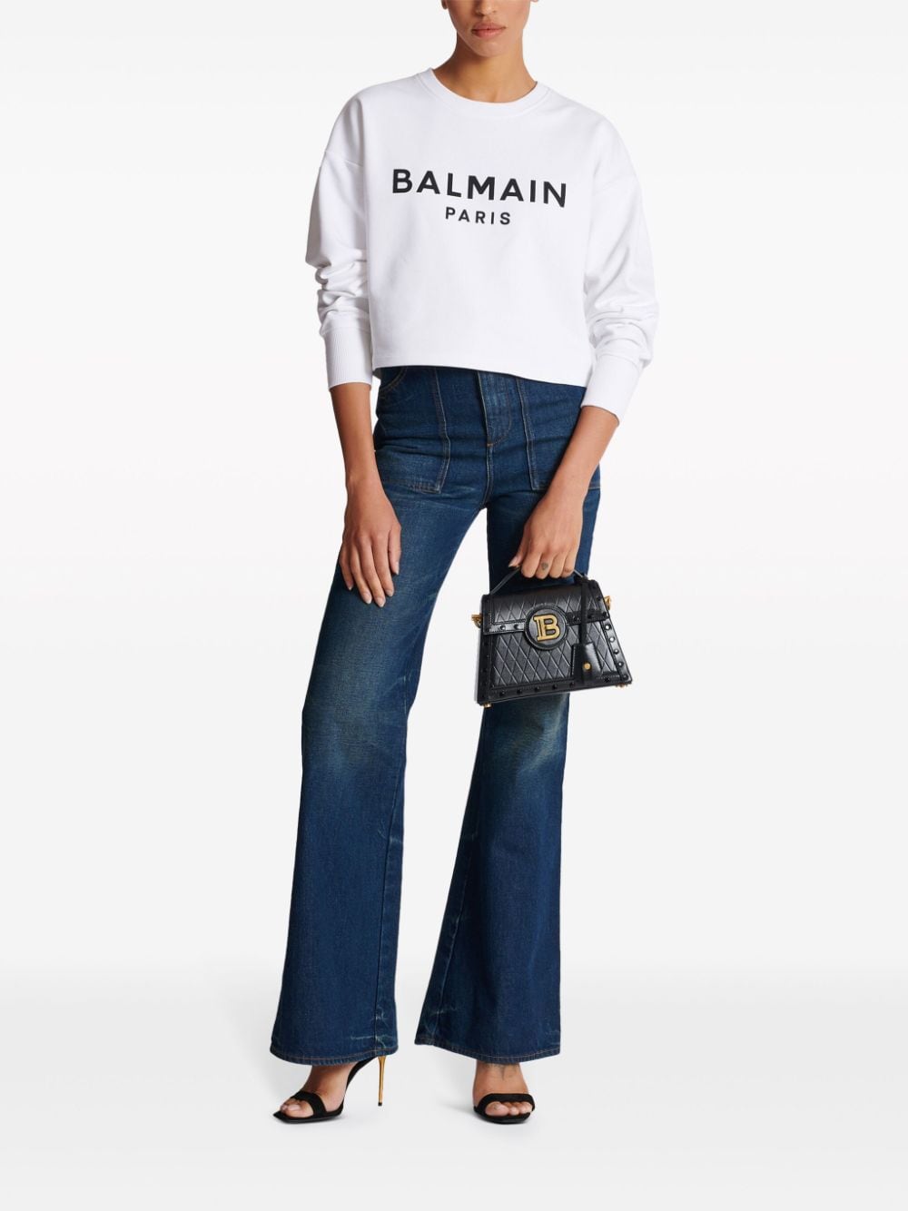 Balmain Balmain Logo-print cotton sweatshirt