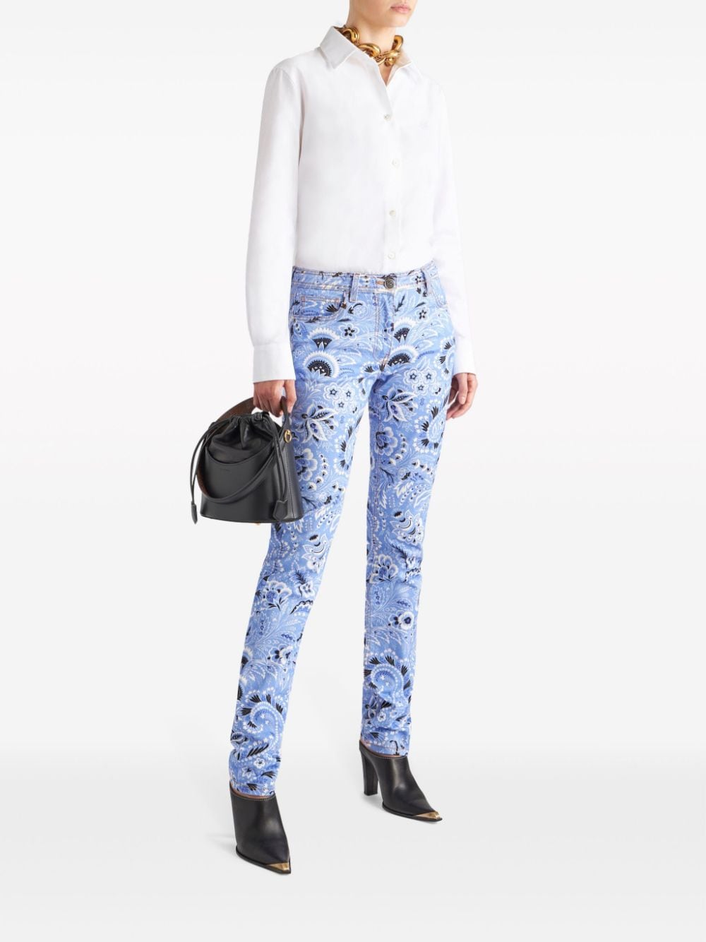 Etro Etro Bandana-print skinny jeans