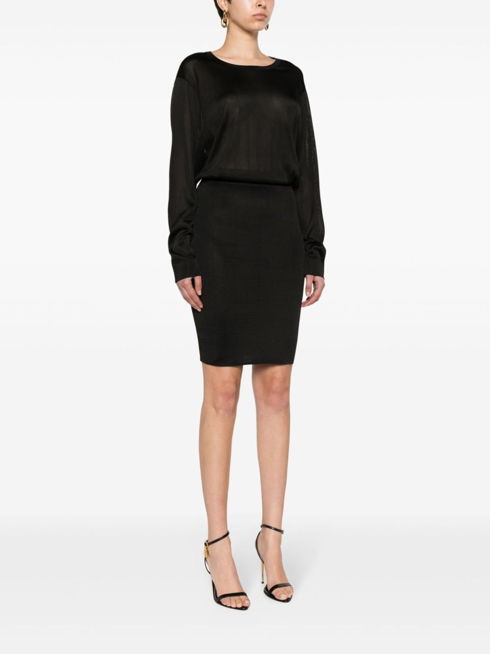 Saint Laurent Saint Laurent open-back knitted dress