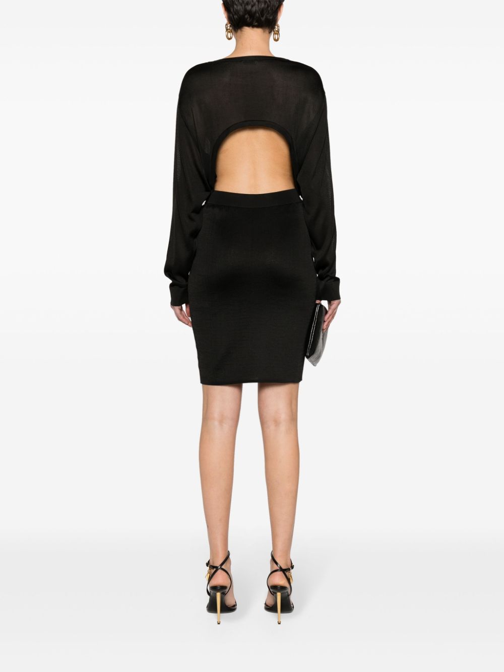 Saint Laurent Saint Laurent open-back knitted dress