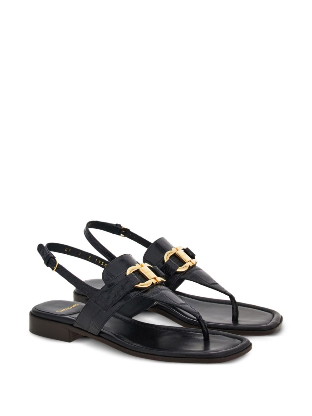 Ferragamo Gancini-buckle Leather Sandals