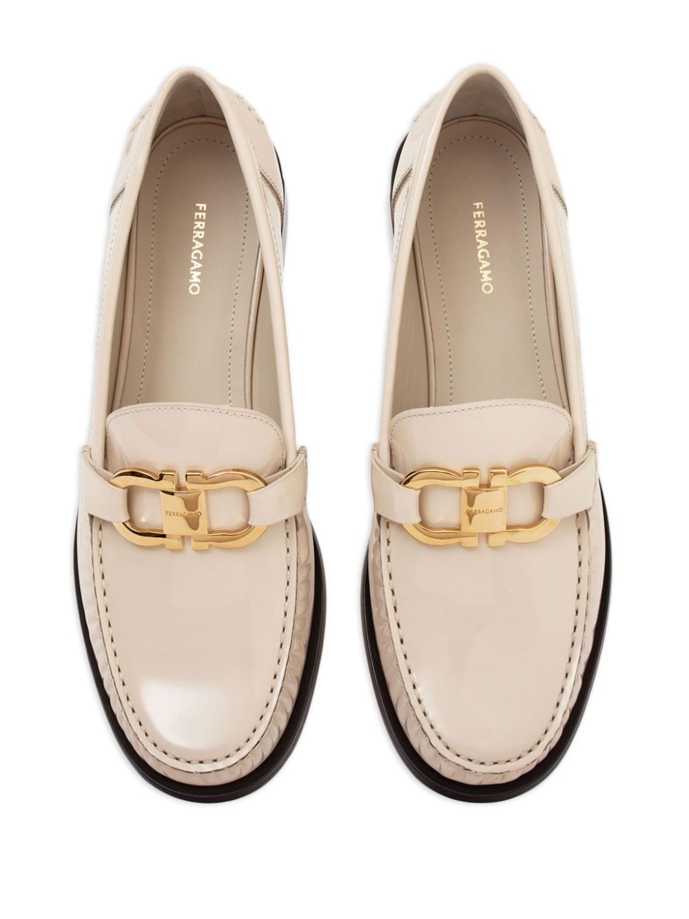 Ferragamo Ferragamo Gancini leather loafers
