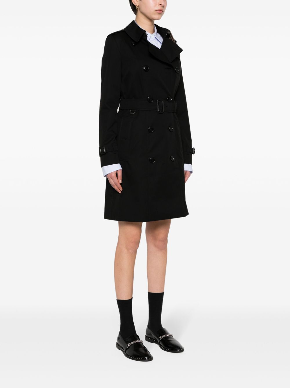 Burberry Burberry gabardine-weave trench coat