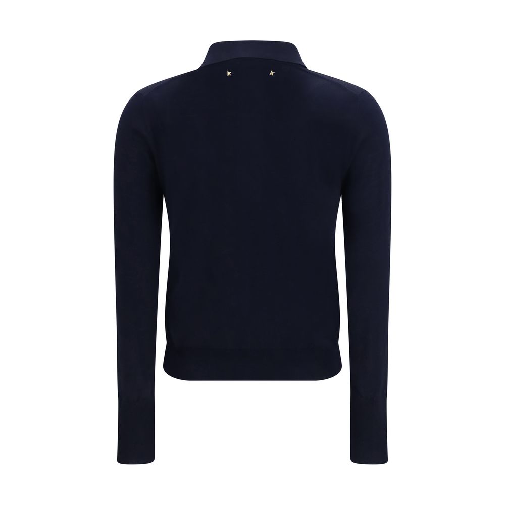 Golden Goose Blue Wool Oves Aries Shirt
