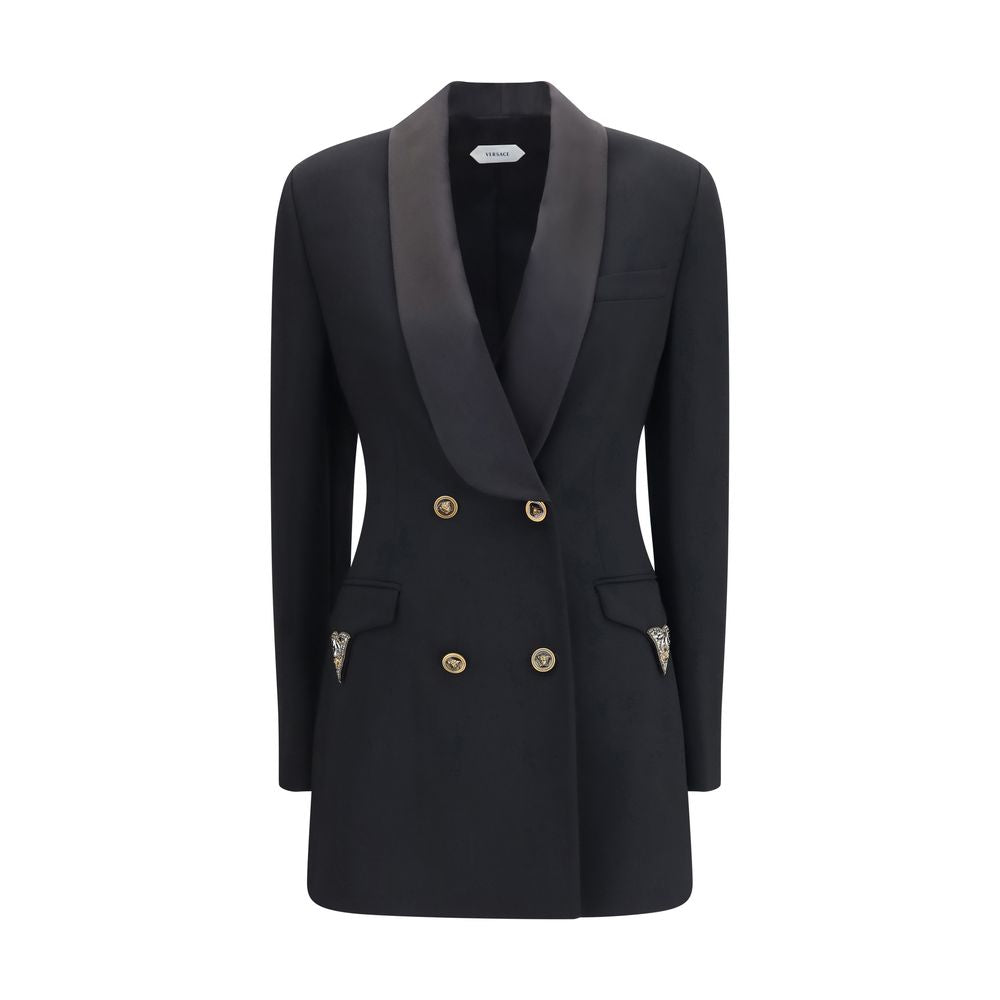 Versace Black Wool Oves Aries Blazer
