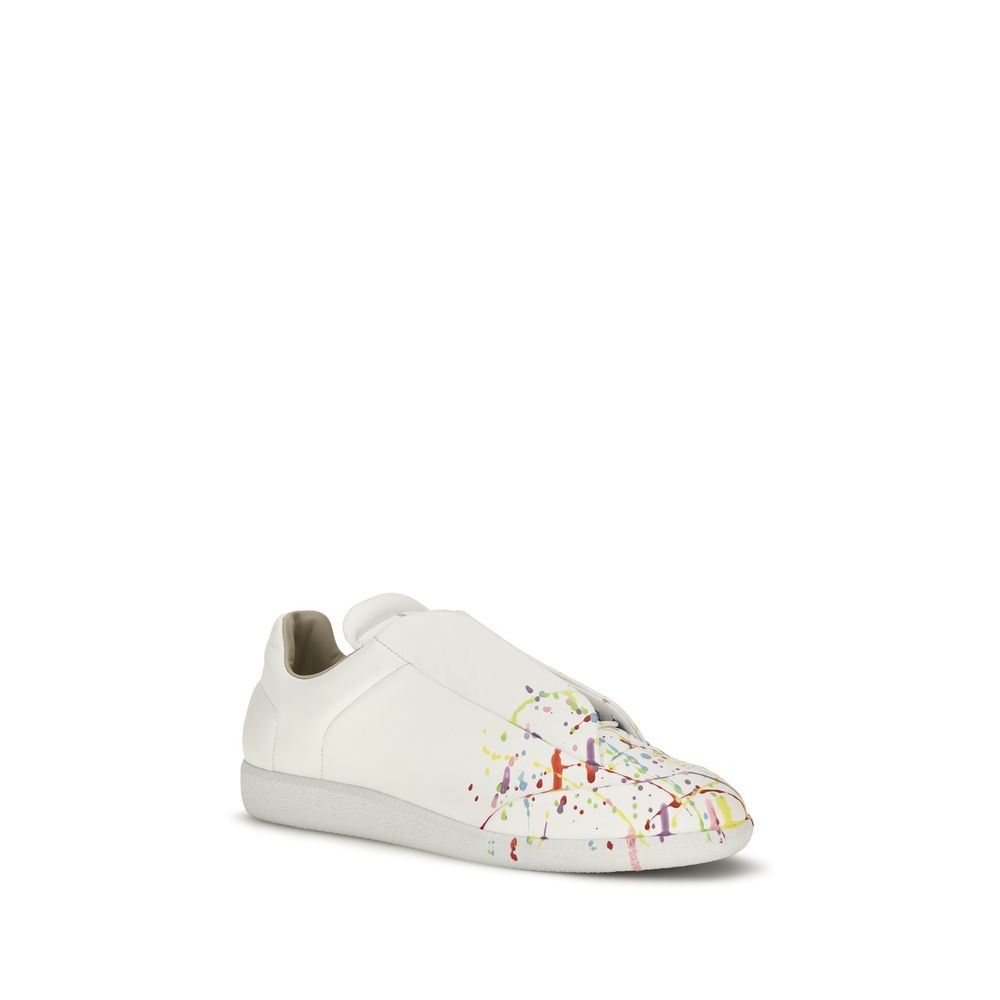 Maison Margiela White Calf Leather Bos Taurus Low Top Sneakers