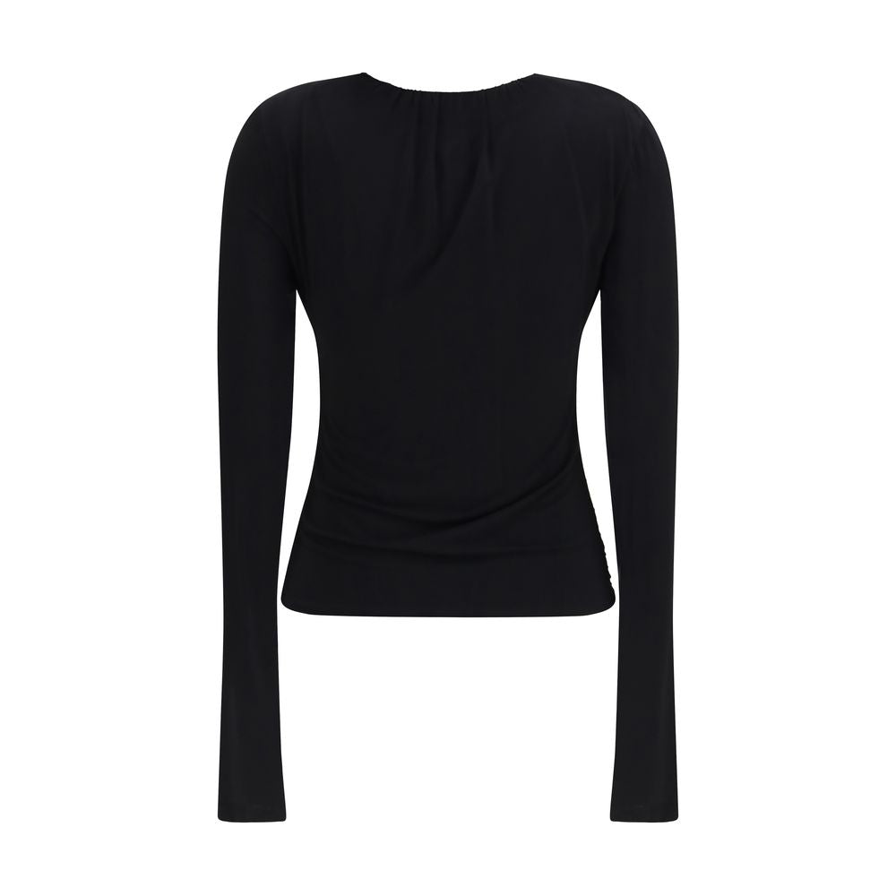 Max Mara Black Viscose Dress Shirt