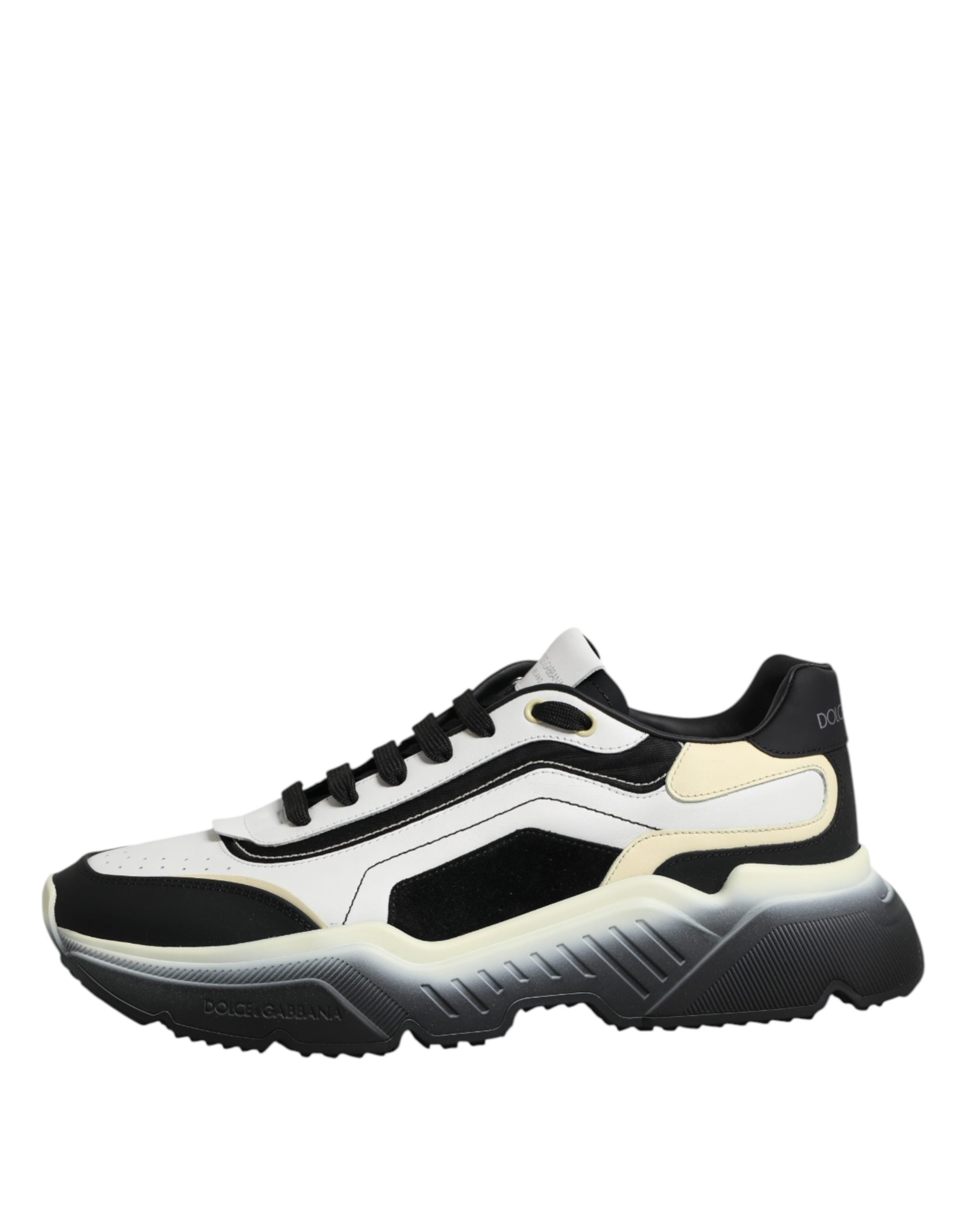 Dolce & Gabbana White Black Daymaster Two Tone Sneaker Shoes