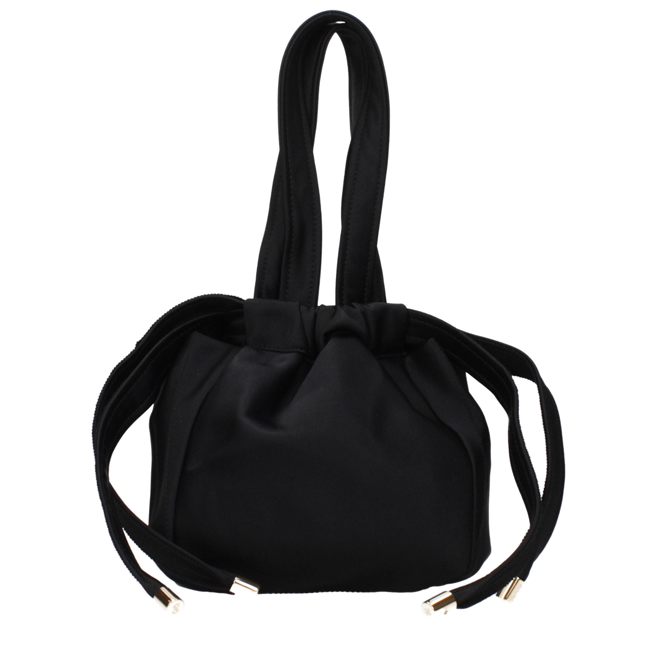 Patou Black Fabric Handbag