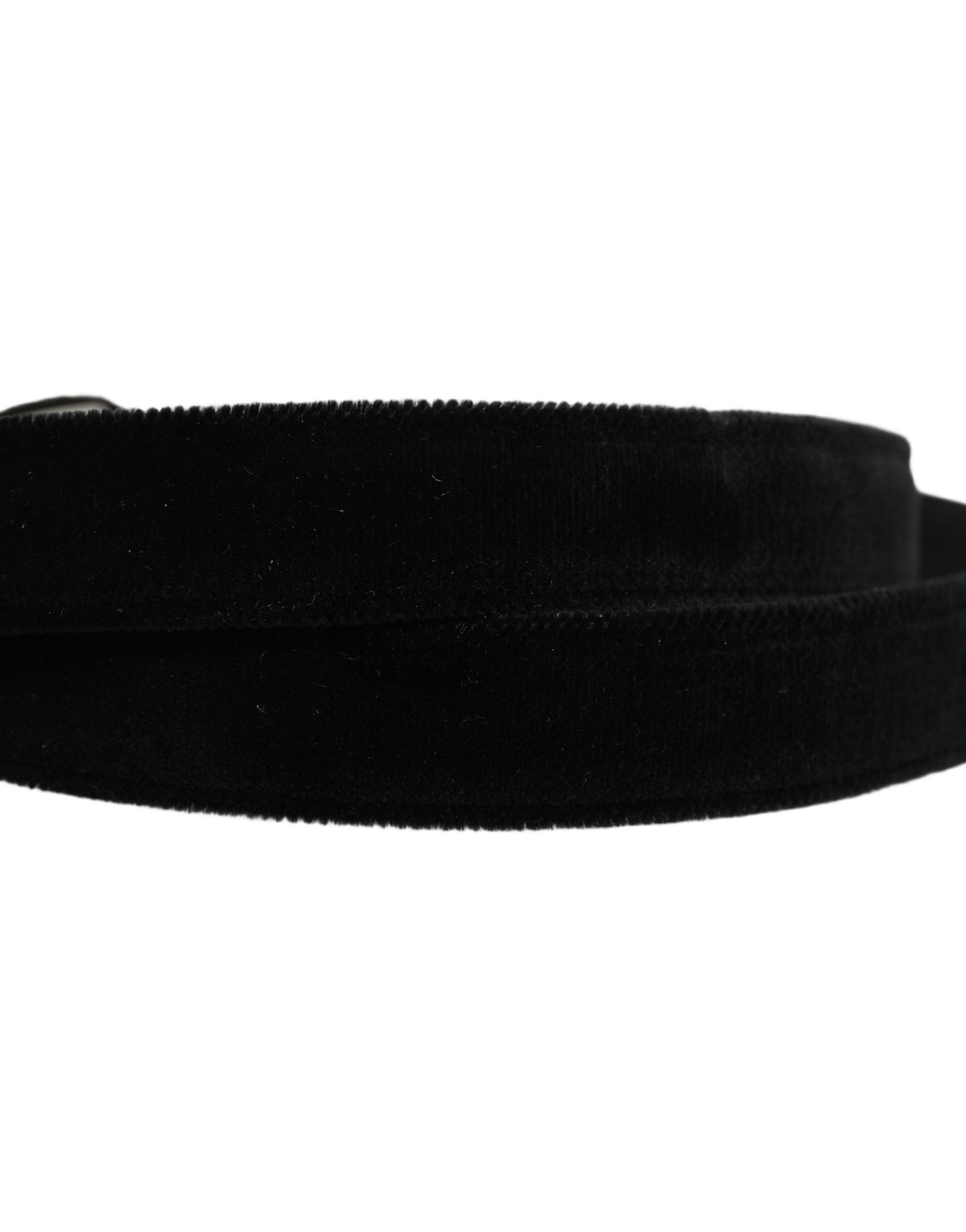 Dolce & Gabbana Black Cotton Metal Buckle Classic Men Belt