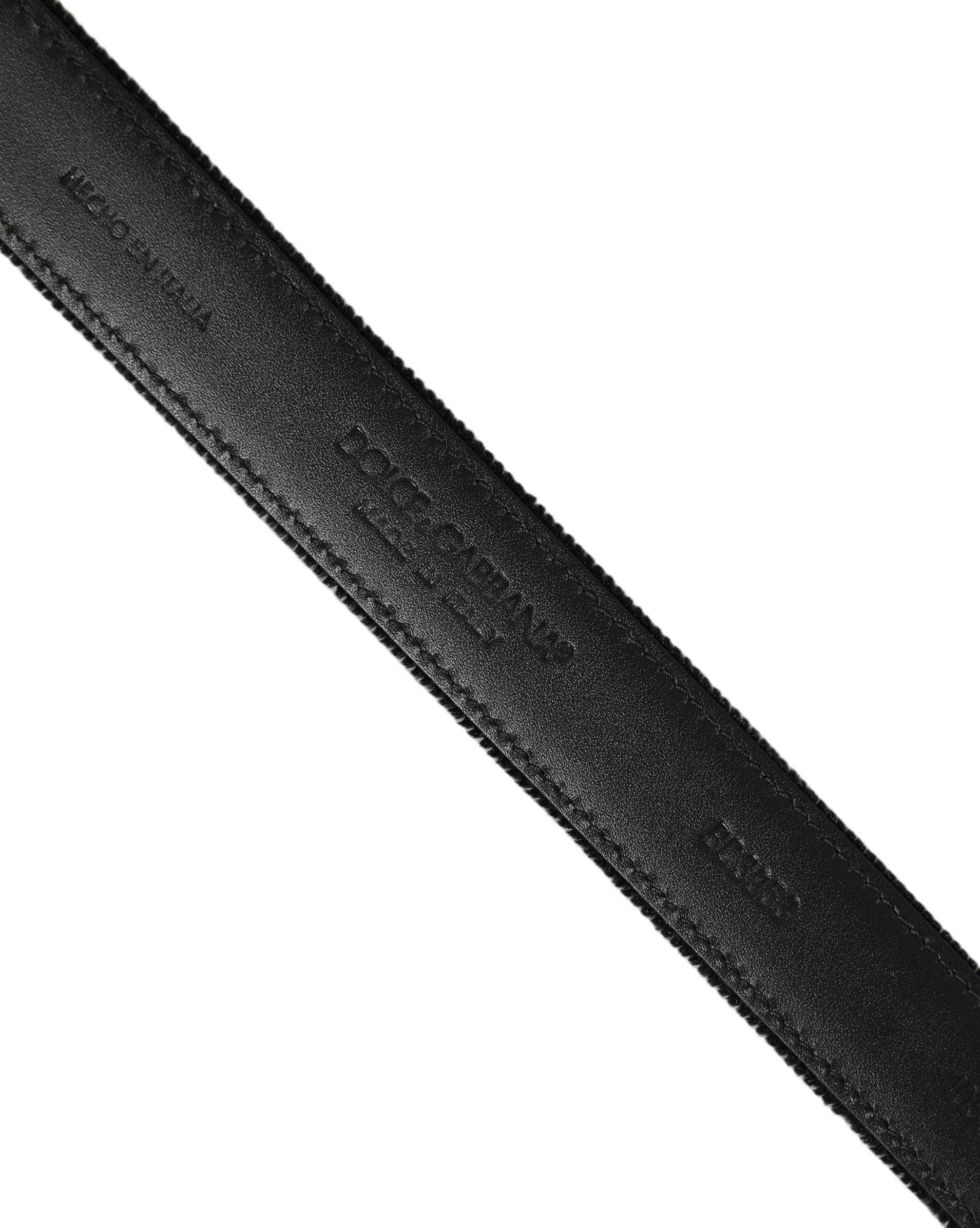 Dolce & Gabbana Black Cotton Metal Buckle Classic Men Belt