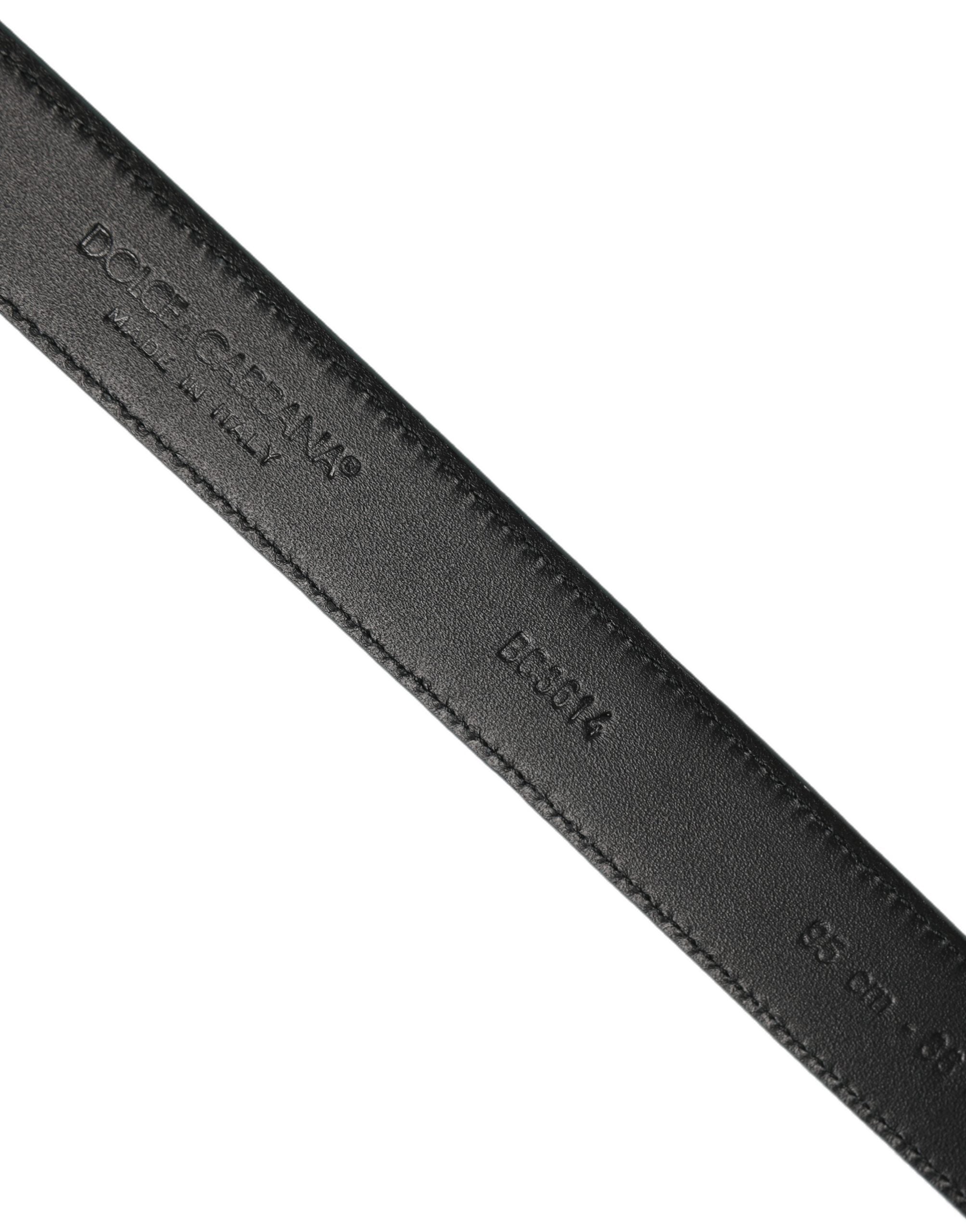 Dolce & Gabbana Men Blue Suede Gold Tone Metal Buckle Belt