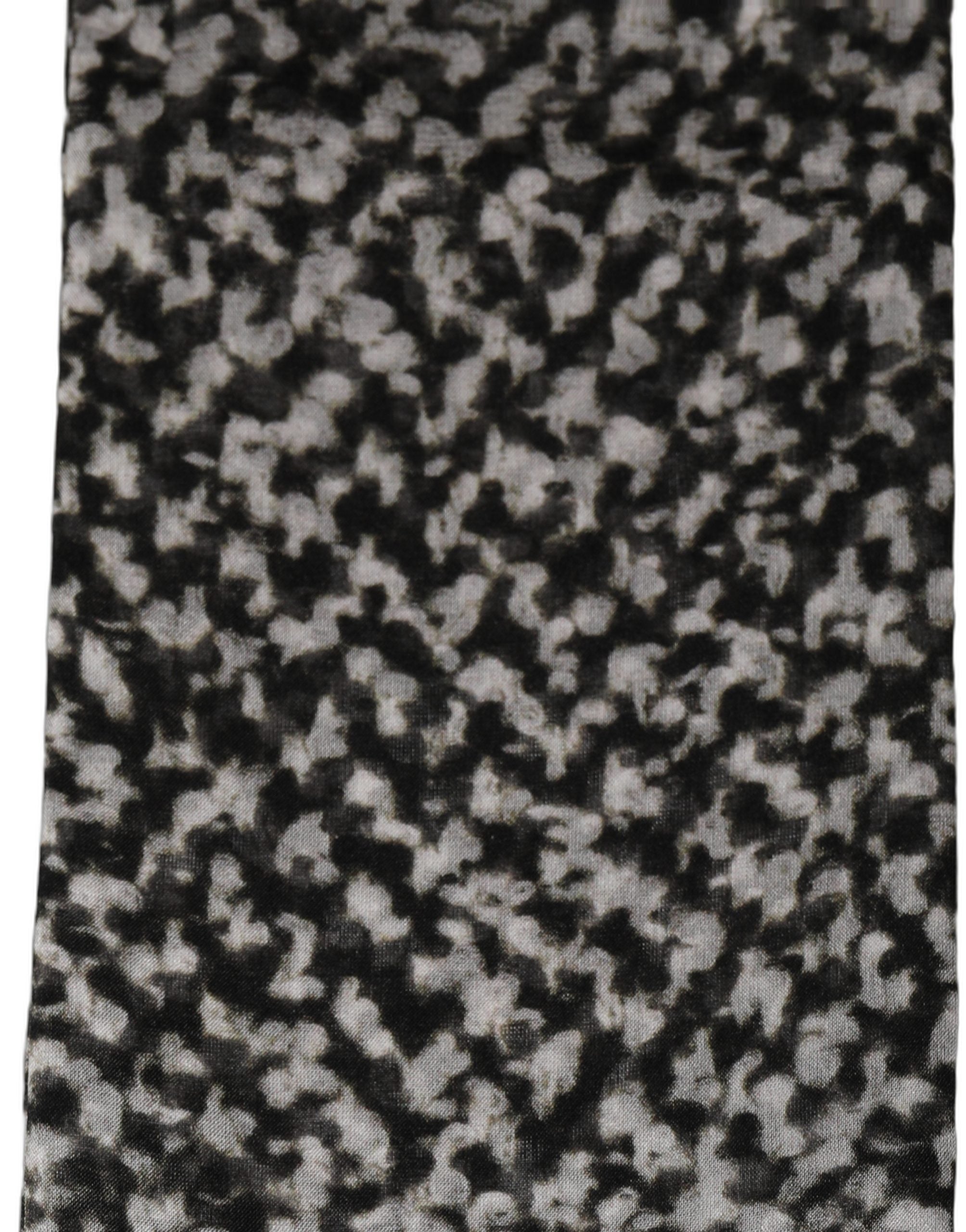 Dolce & Gabbana Black White Herringbone Tweed Shawl Scarf