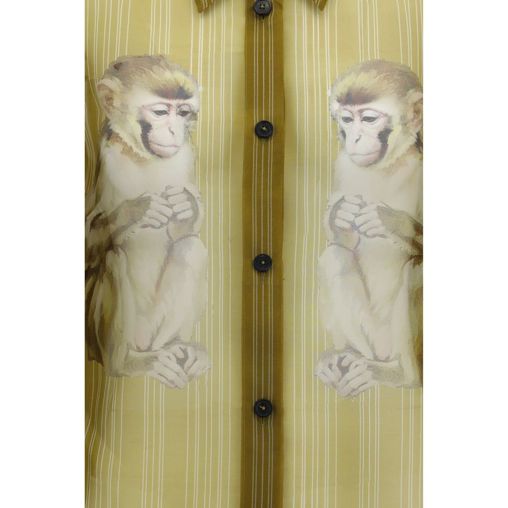 Khaite Beige Silk Pattern Shirt