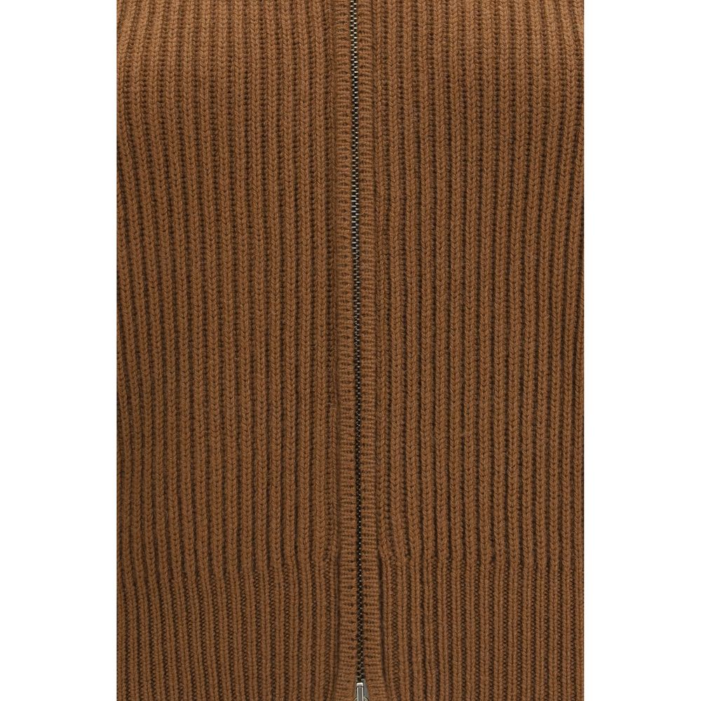 Max Mara Brown Wool Oves Aries Cardigan