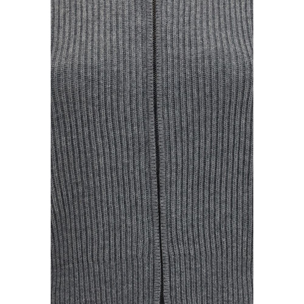 Max Mara Gray Wool Oves Aries Cardigan