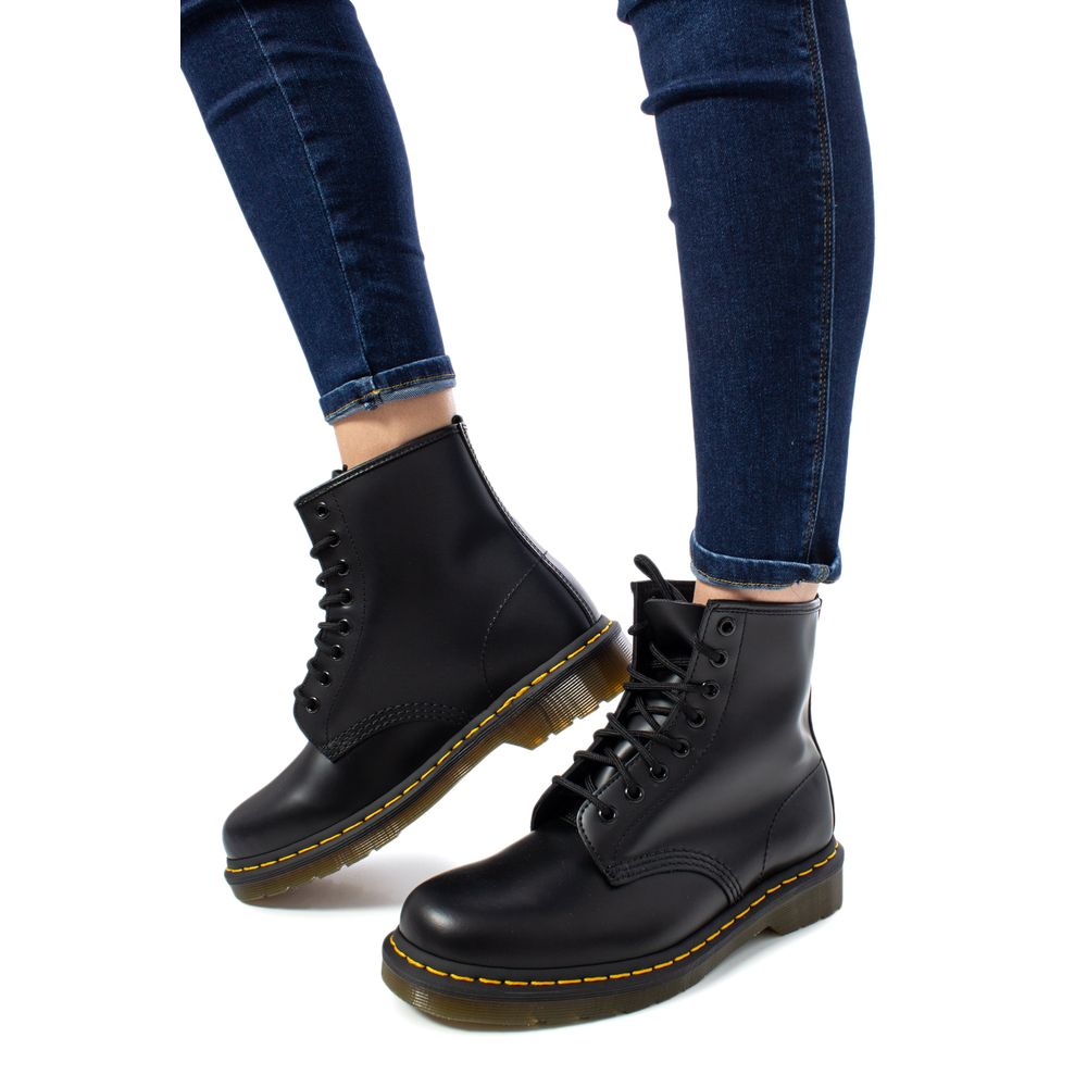 Dr. Martens Black Leather Lace-Up Boots