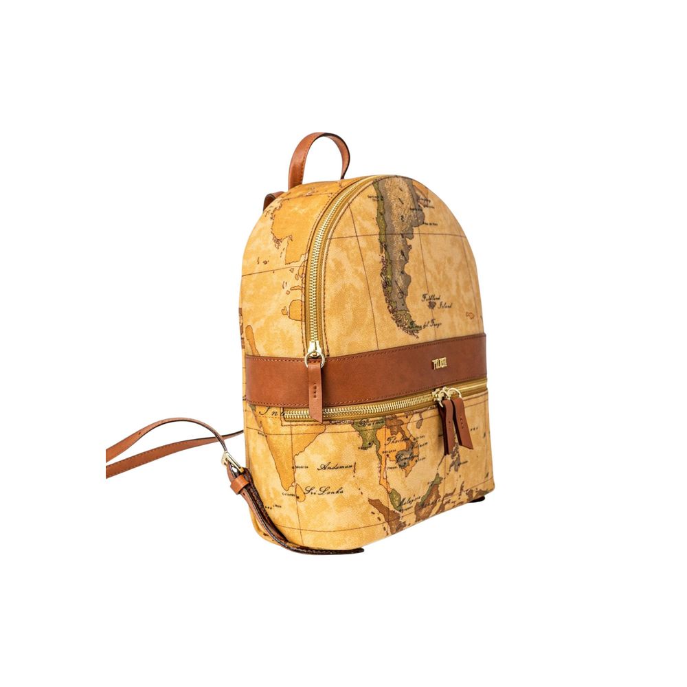 Alviero Martini Prima Classe Beige Leather Backpack