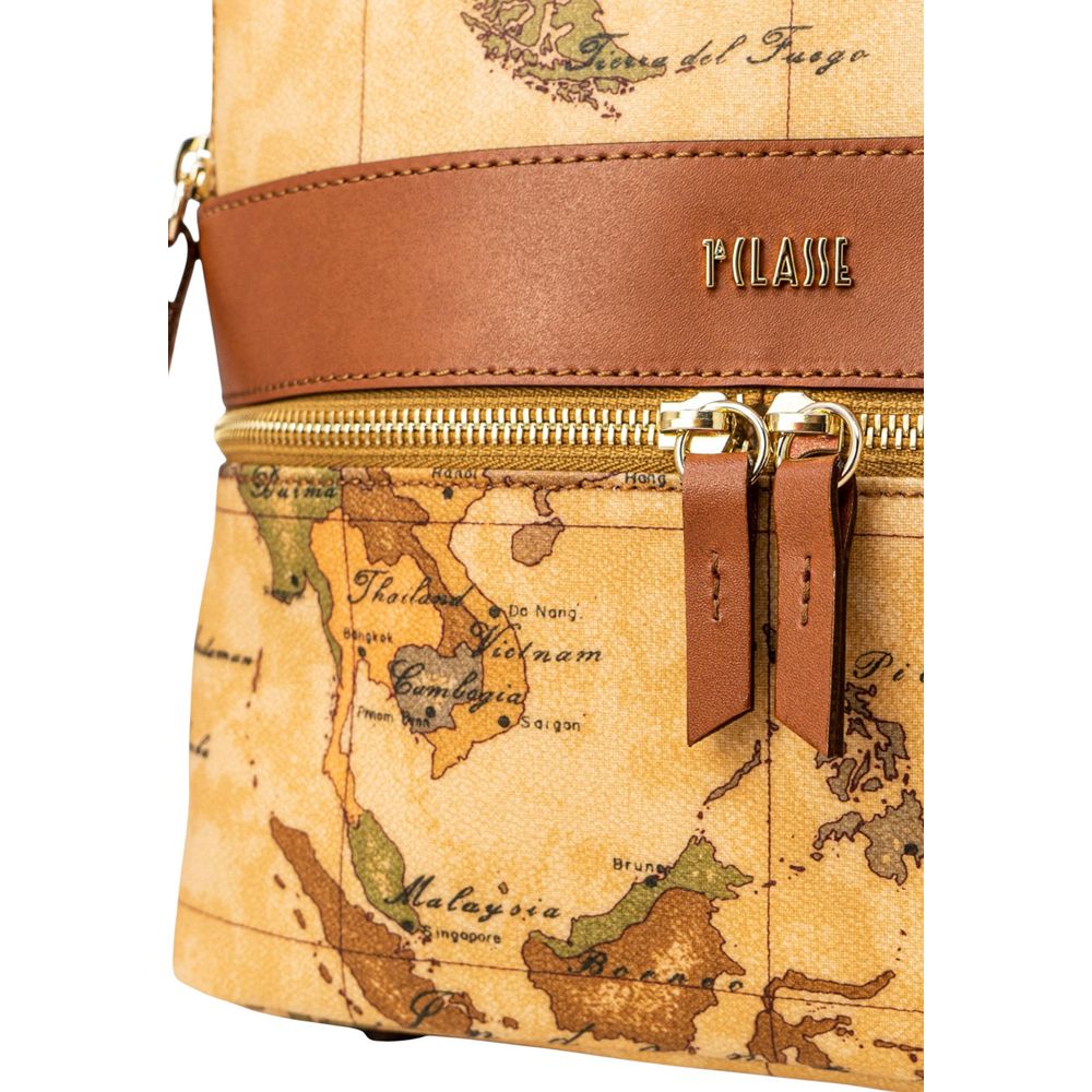 Alviero Martini Prima Classe Beige Leather Backpack