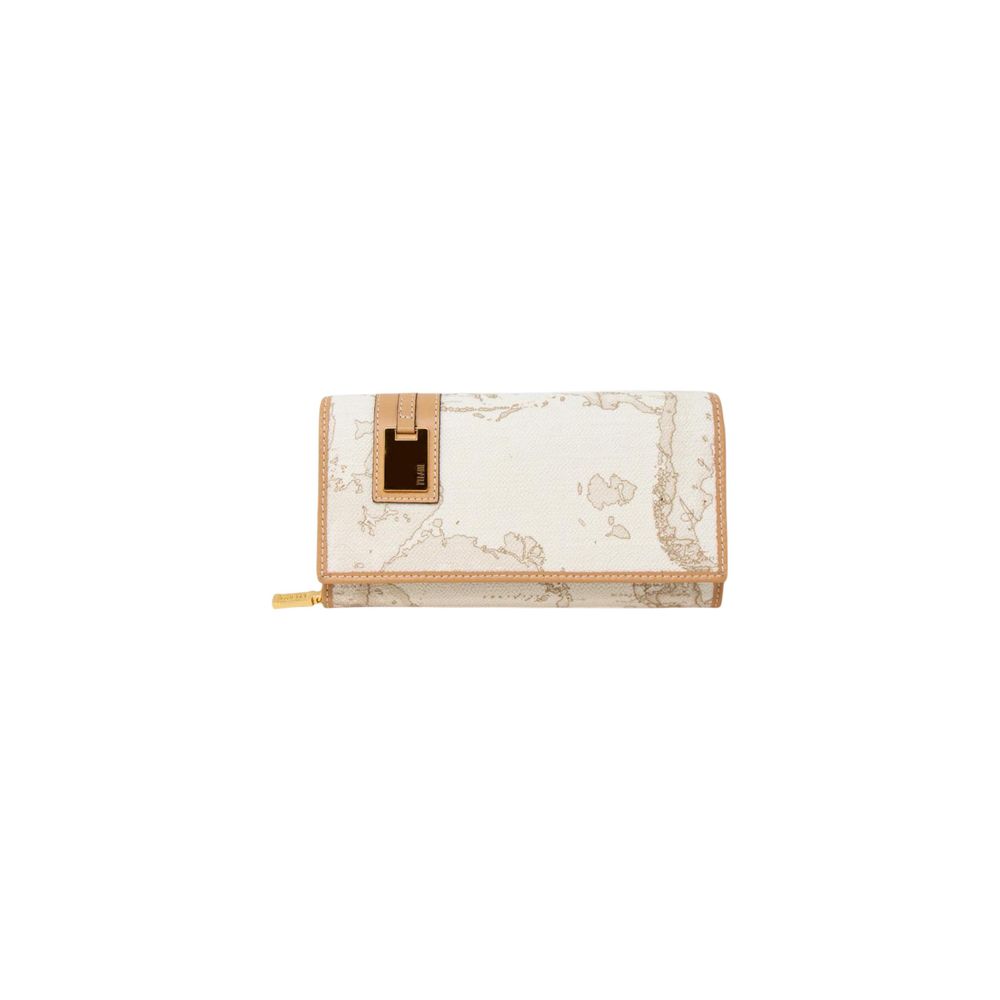 Alviero Martini Prima Classe White Cotton Wallet
