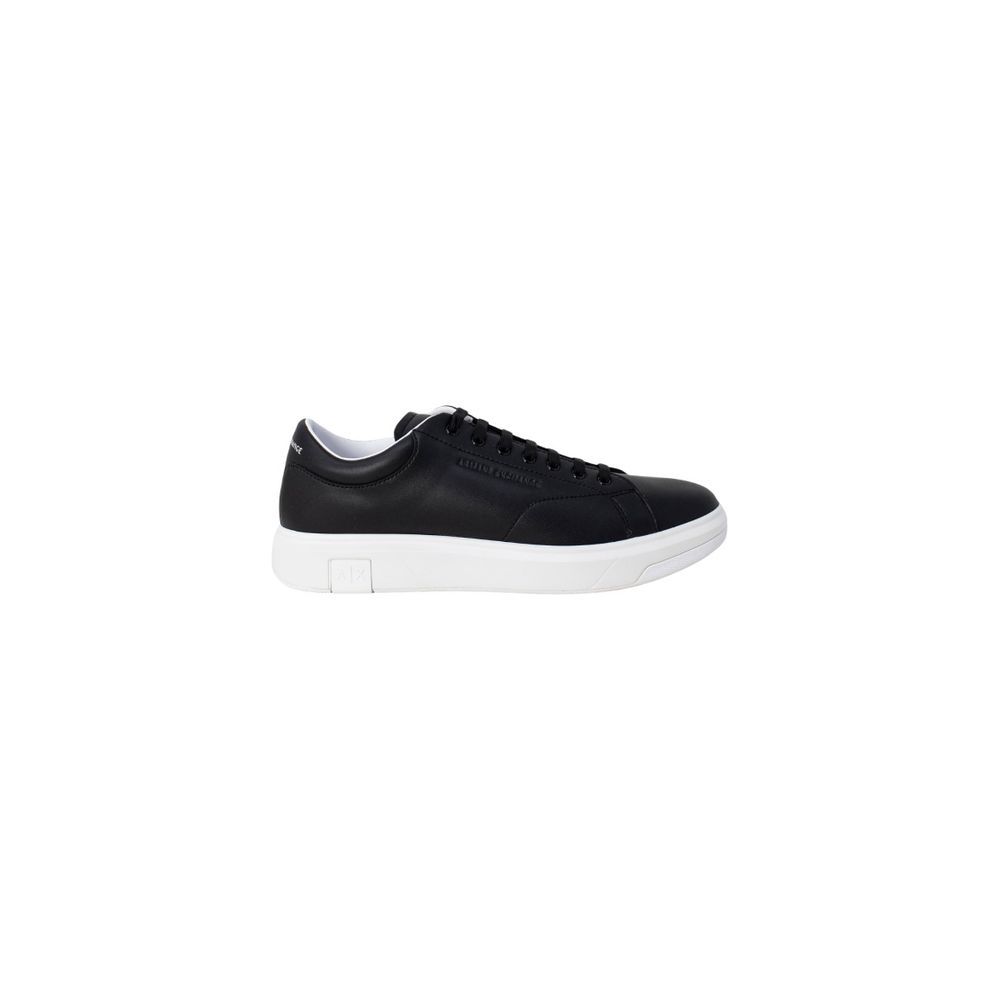 Armani Exchange Black Leather Low Top Sneakers