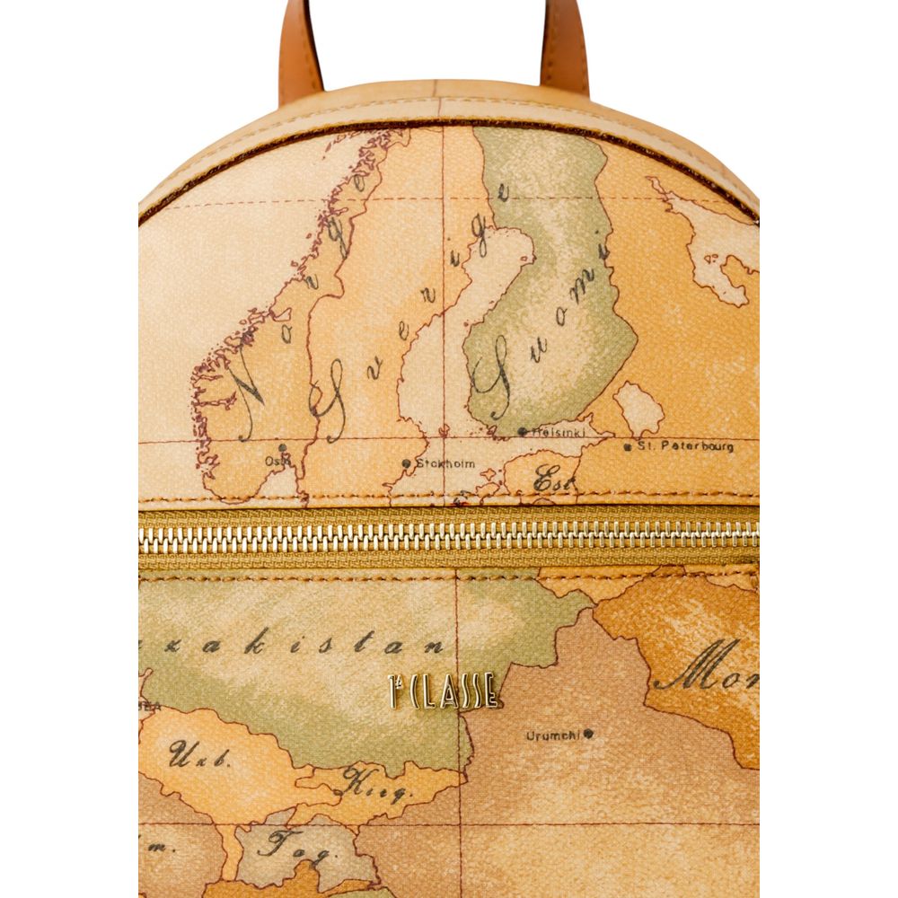 Alviero Martini Prima Classe Beige Cotton Backpack