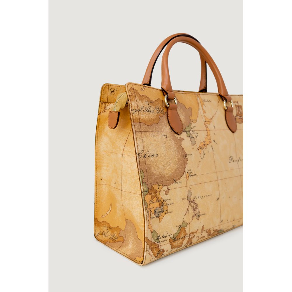 Alviero Martini Prima Classe Beige Cotton Handbag