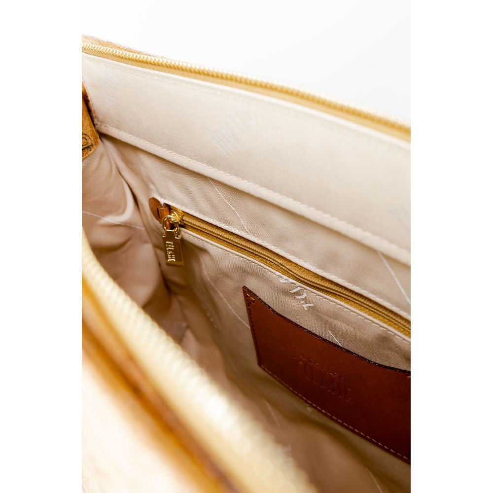 Alviero Martini Prima Classe Beige Cotton Handbag
