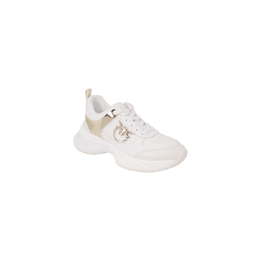 PINKO White Leather Sneakers