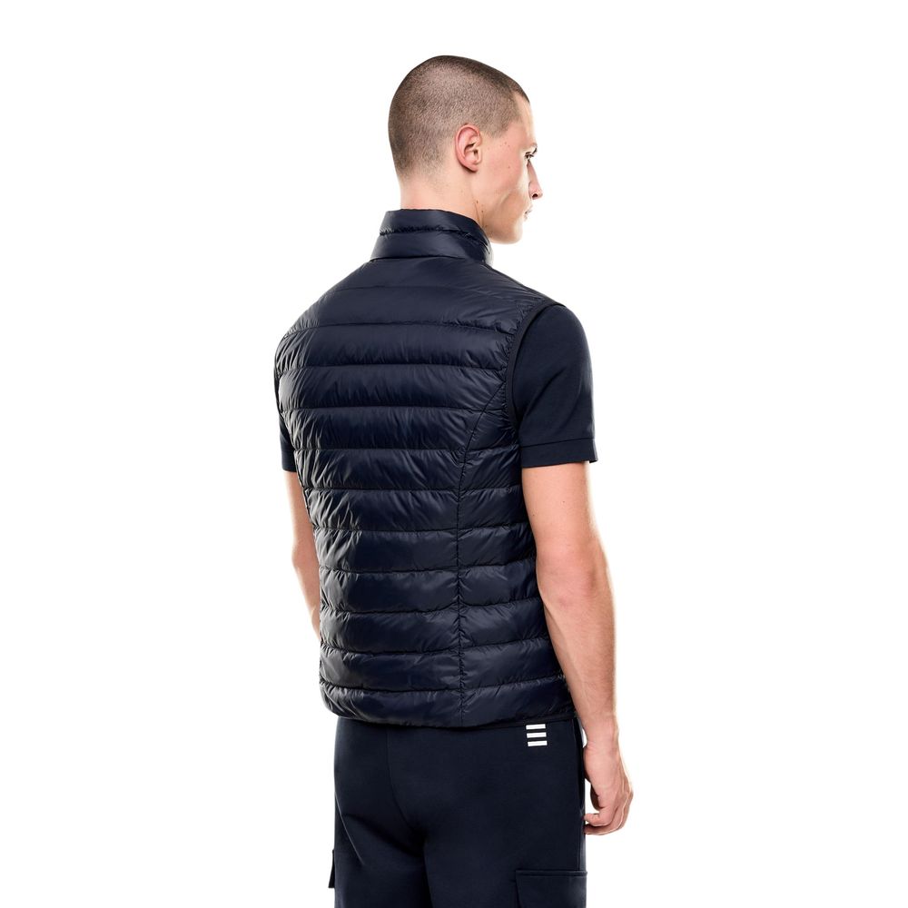 EA7 Emporio Armani Blue Polyamide Sleeveless Jacket