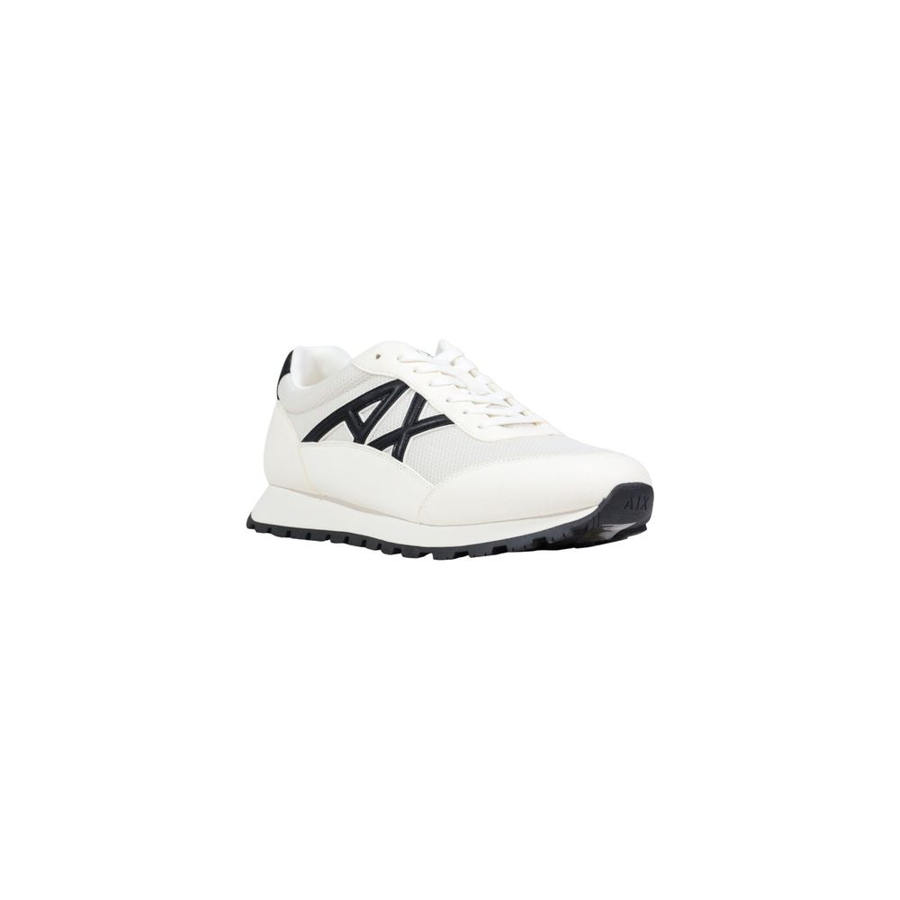 Armani Exchange Black And White Polyester Athletic Sneakers