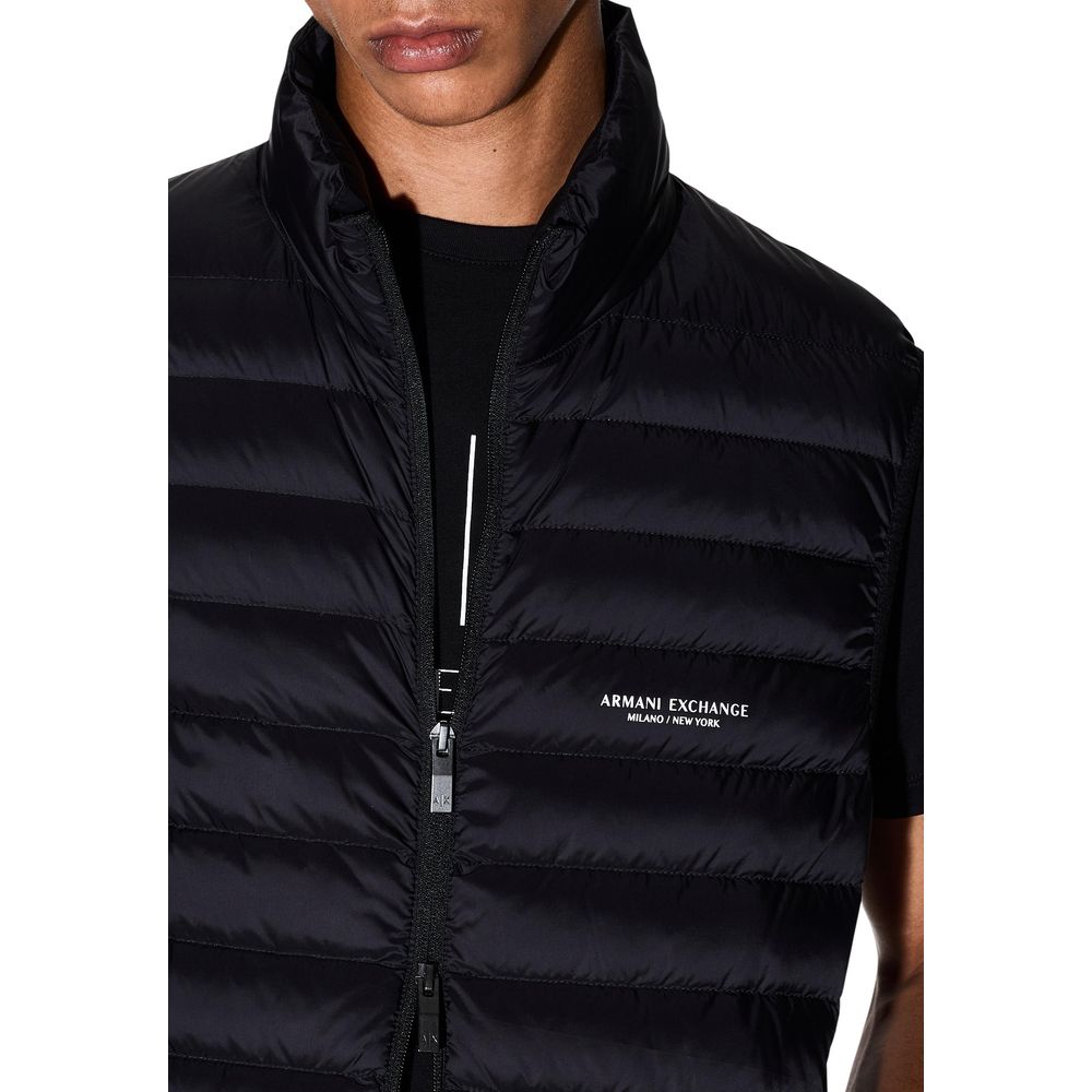 Armani Exchange Black Polyamide Sleeveless Jacket
