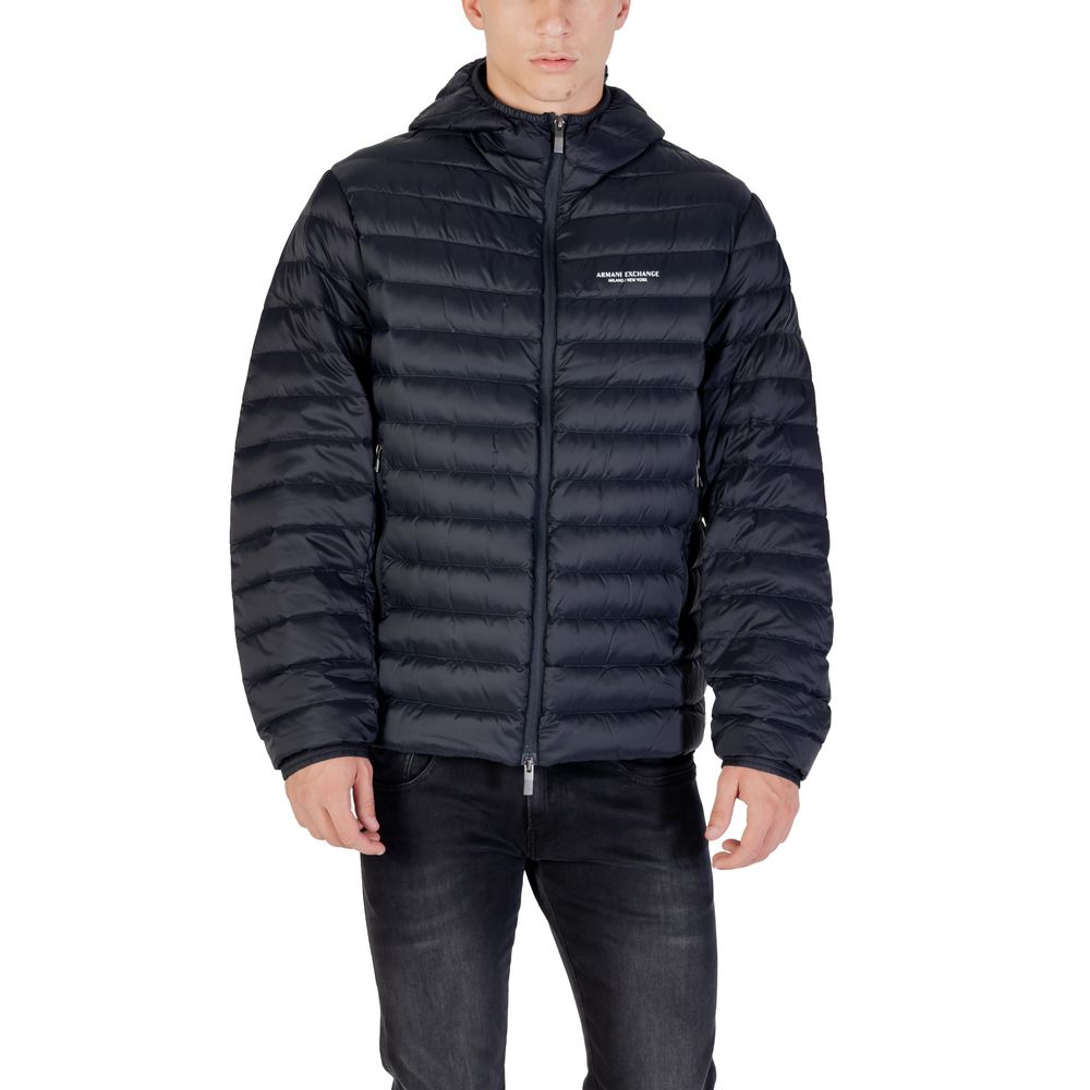 Armani Exchange Blue Polyamide Shell Jacket