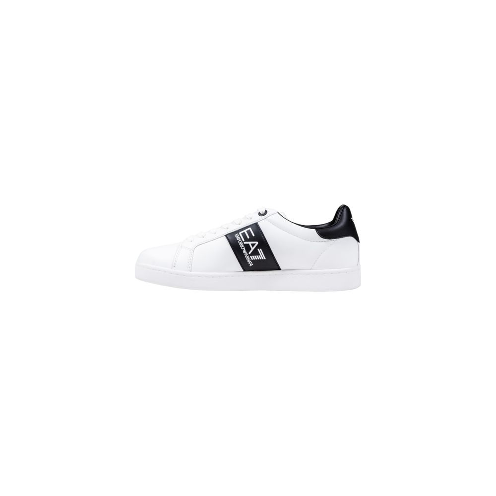 EA7 Emporio Armani Black And White Leather Low Top Sneakers