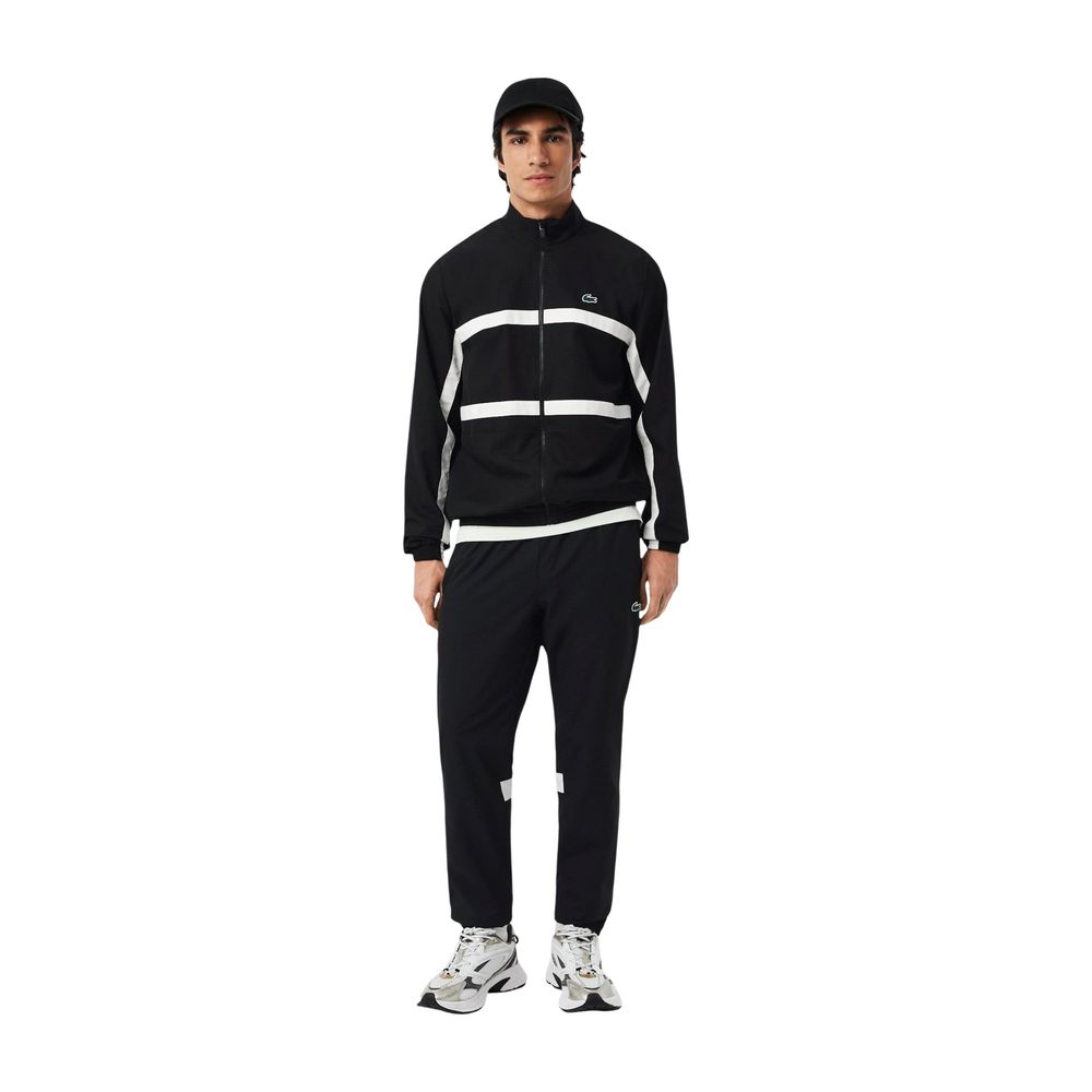 Lacoste Black And White Polyester Sweatsuit