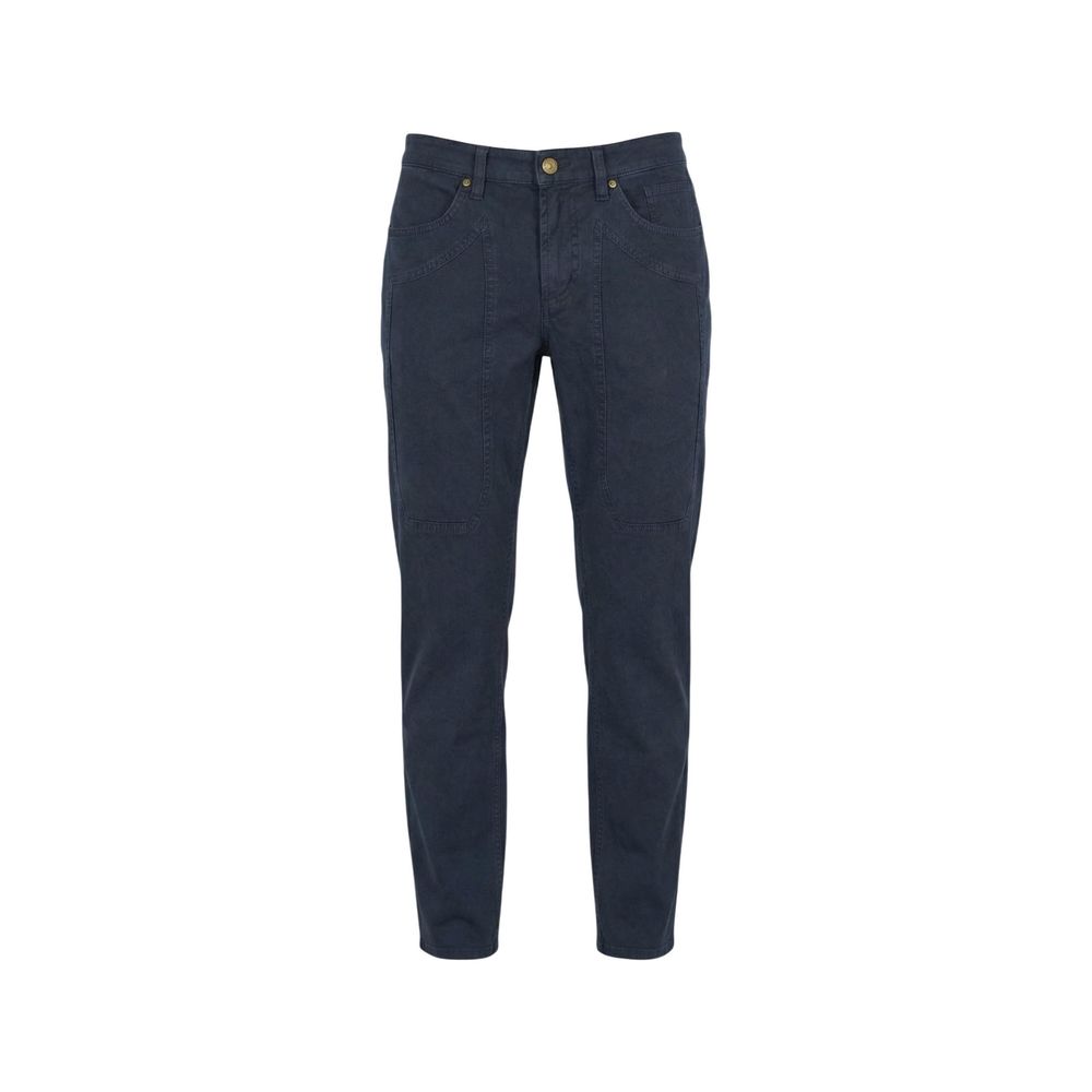 Jeckerson Blue Elastane Skinny Pants