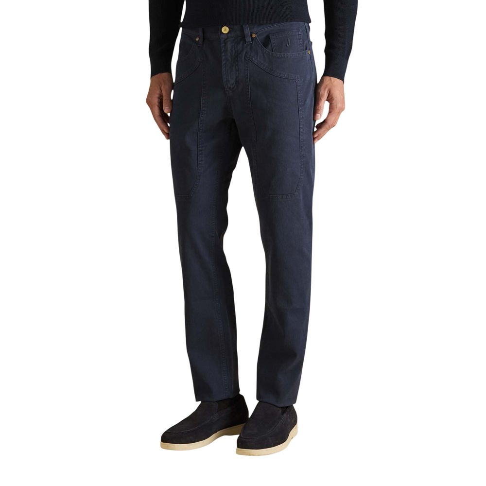 Jeckerson Blue Elastane Skinny Pants