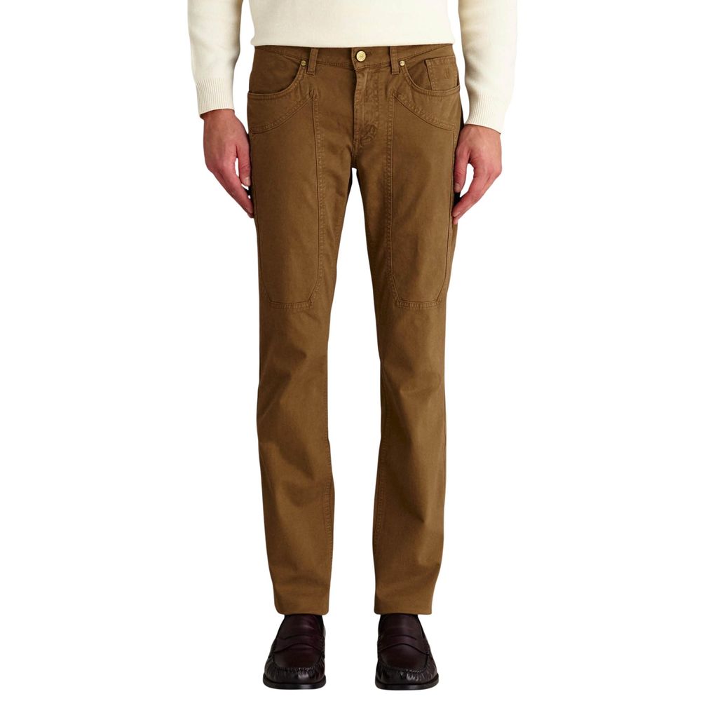 Jeckerson Beige Elastane Skinny Pants