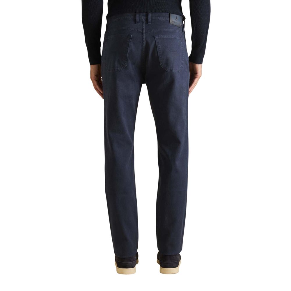 Jeckerson Blue Elastane Skinny Pants