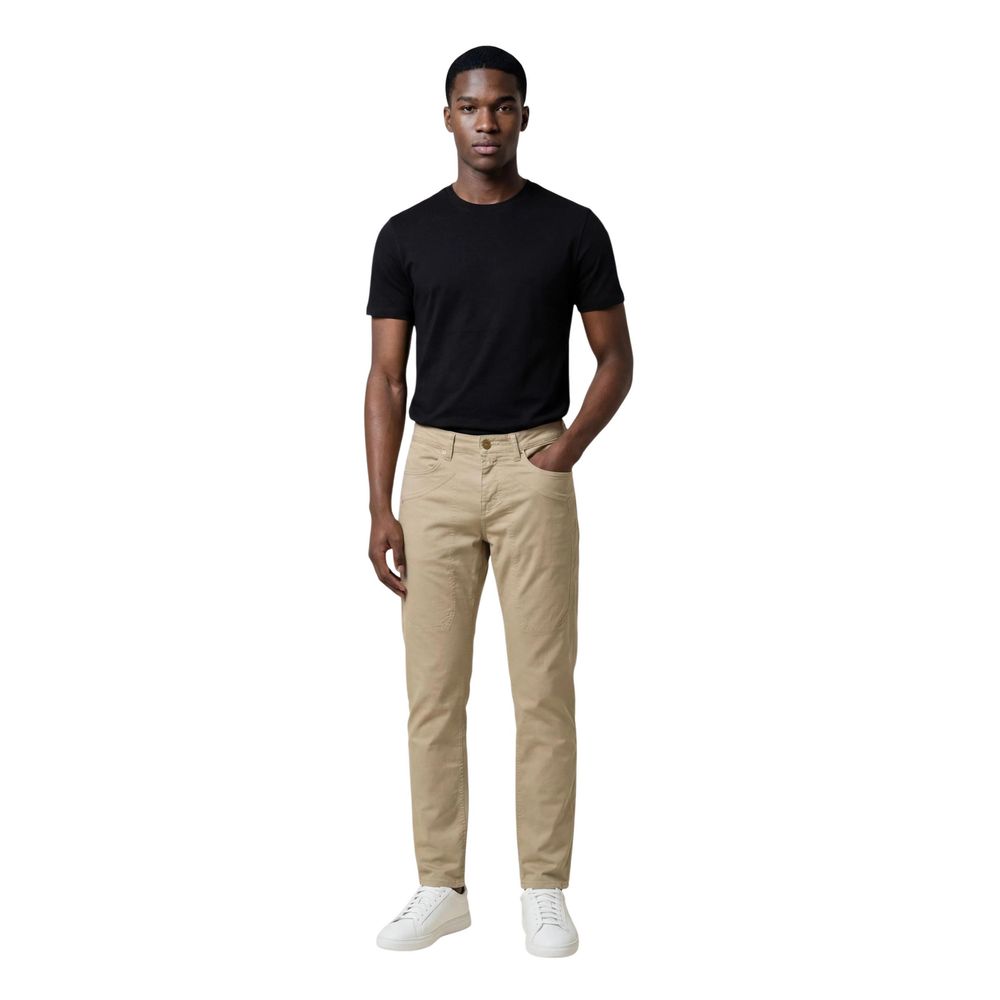 Jeckerson Beige Elastane Skinny Pants