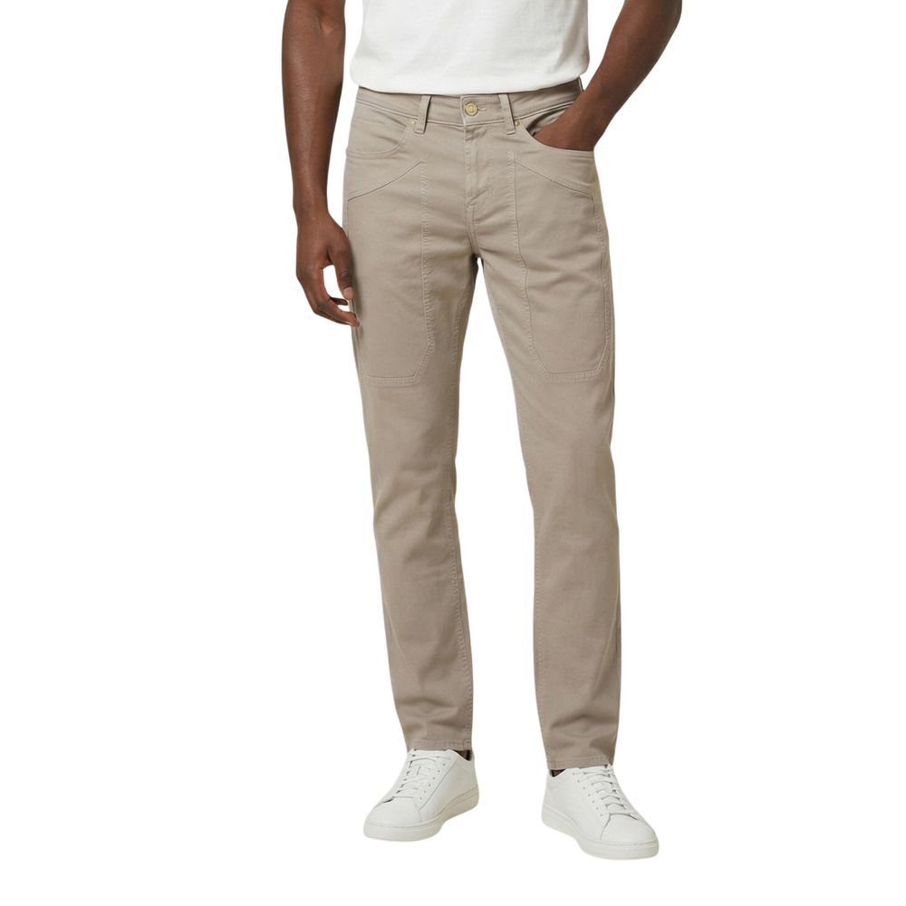 Jeckerson Beige Cotton Skinny Jeans