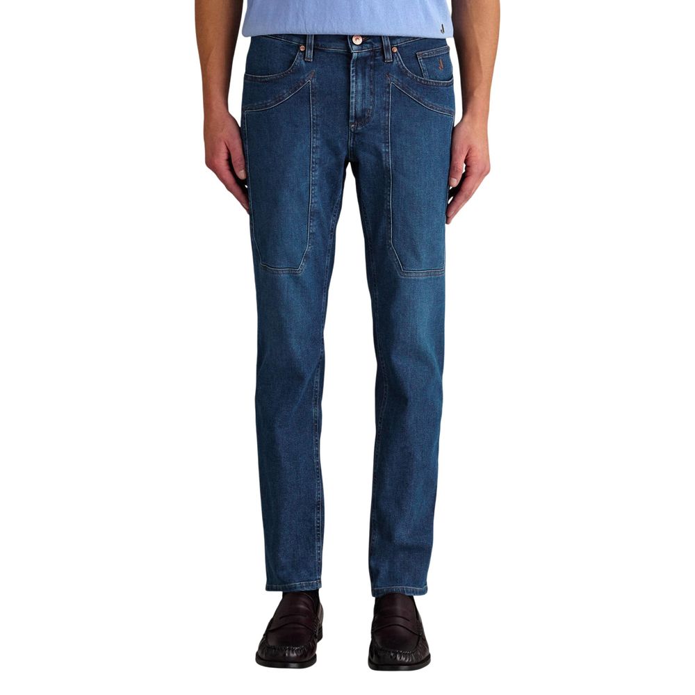 Jeckerson Blue Recycled Cotton Skinny Jeans