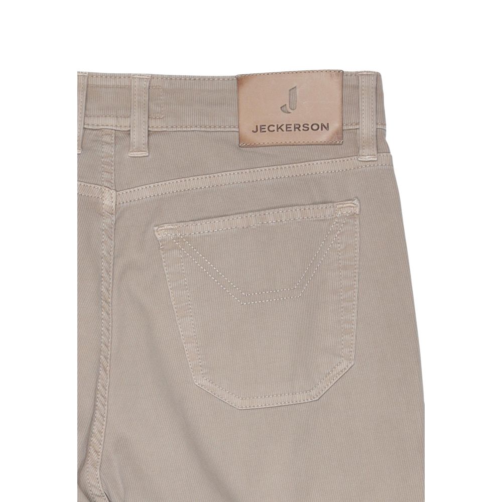 Jeckerson Beige Cotton Skinny Jeans