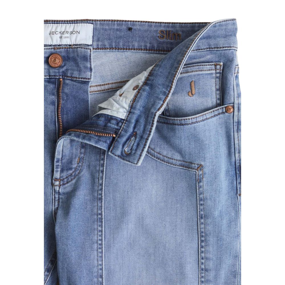 Jeckerson Light Blue Recycled Polyester Skinny Jeans