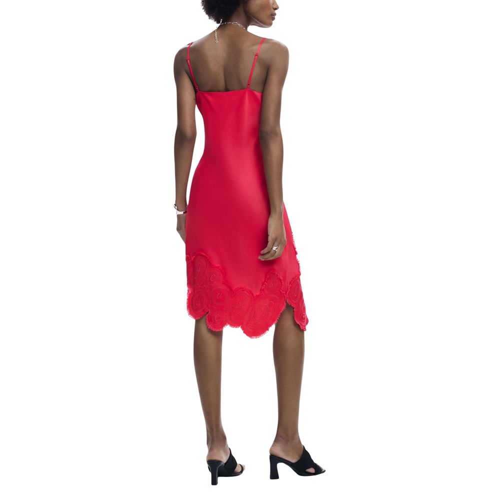 Desigual Pink Viscose Long Dress